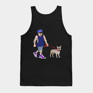 Rapper With Puppy Frenchie - Rappers with Puppies Tank Top